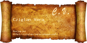 Cziglan Vera névjegykártya
